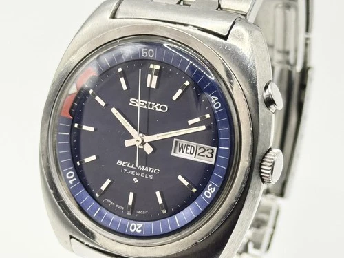 NICE, Keep Time Original Coffin Bracelet 8" Seiko Bell-Matic 4006-6031 Vintage