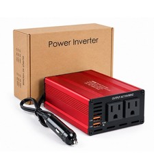 300W Pure Sine Wave Power Inverter Car Plug in Charger Outlet DC 12V to 110V AC