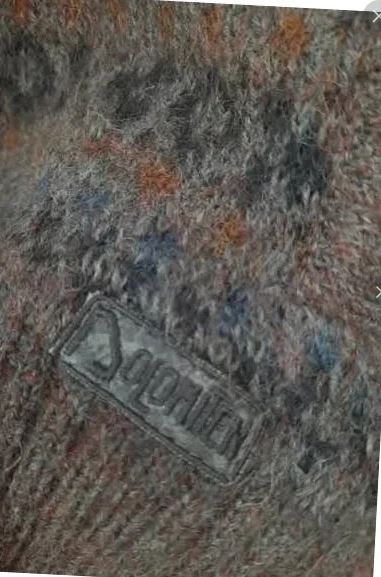 Cardigan Dolomiten Vintage XL Kid Mohair Alpaga Gilet Italie Grandpa Knit Grey - Photo 4/4