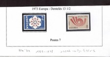 ANDORRE ESP 1973-1978 COMPLET ** + BF n° 1 **  GOM ORIGINE  40 T Cote + de 42  €