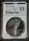1986-S American Silver Eagle $1 Proof 9.9 NGC X NGCX