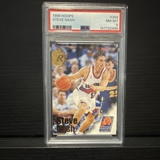 1996 Hoops Steve Nash Rookie #304 PSA 8 Phoenix Suns Basketball Card. rookie card picture