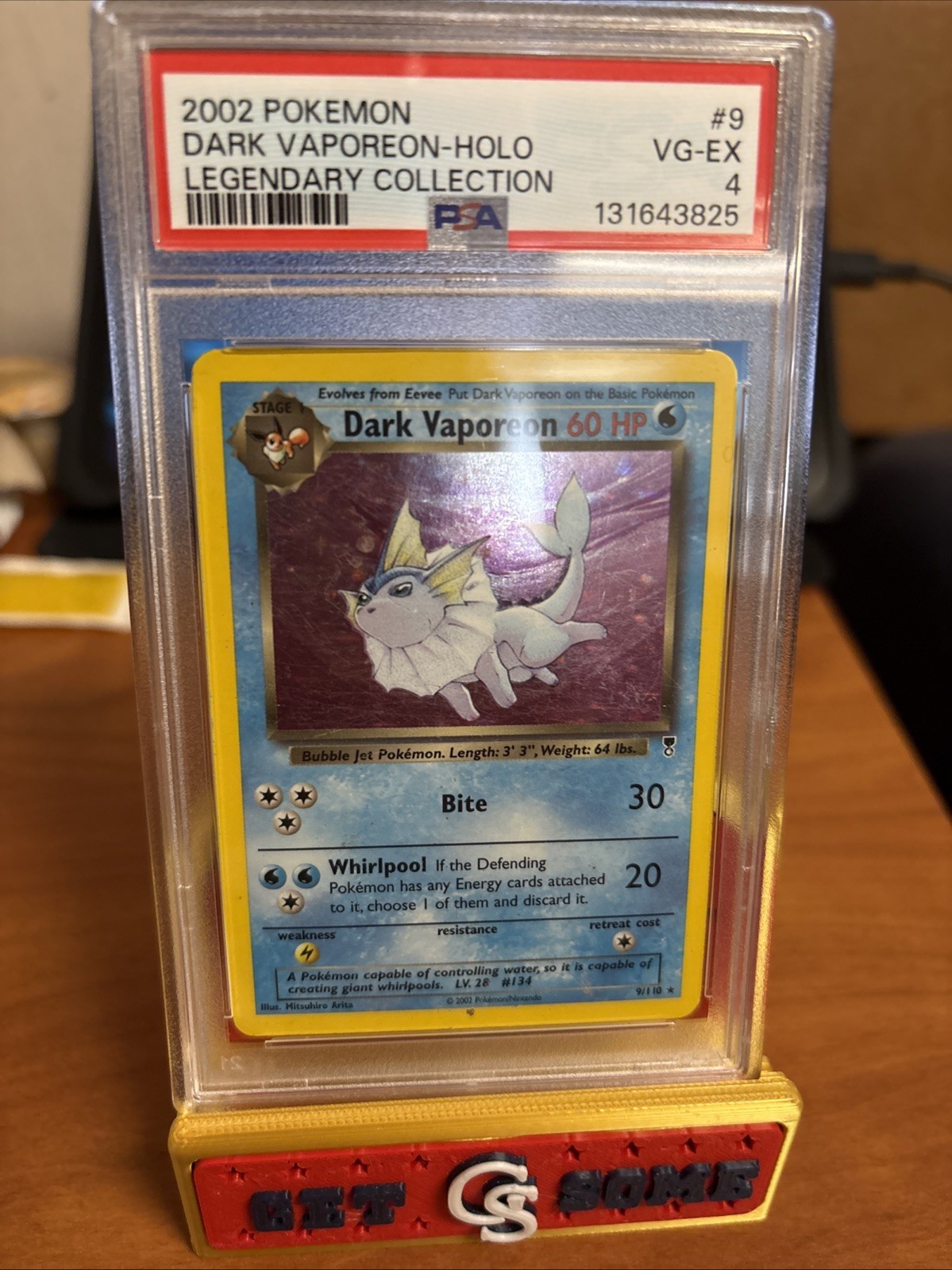 Pokemon Dark Vaporeon 9/110 Legendary Collection Holo Pokemon Psa 4