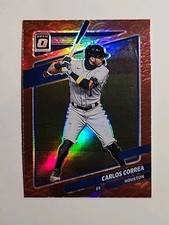 CARLOS CORREA 2021 Panini Donruss Optic #110 Photon Case Hit SP