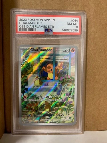 2023 Pokemon SVP En Obsidian Flames ETB #044 Charmander PSA 8 NM-MT