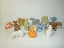 Vintage Wade Whimsies Red Rose Tea Ceramic Figurines England Lot of 12