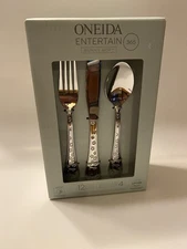 Oneida Entertain Bunny Hop Easter Stainless Flatware 12 Piece Service for 4 New!