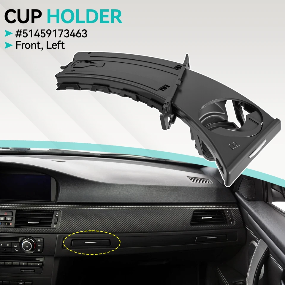 For BMW 323i 325i 328i 335i Left Driver Side Cup Holder Retractable 51459173463. Foto 2 de 4