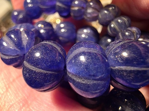 Heavy Blue Gemstones Sapphire? Necklace In Used Condition - Picture 18 of 23
