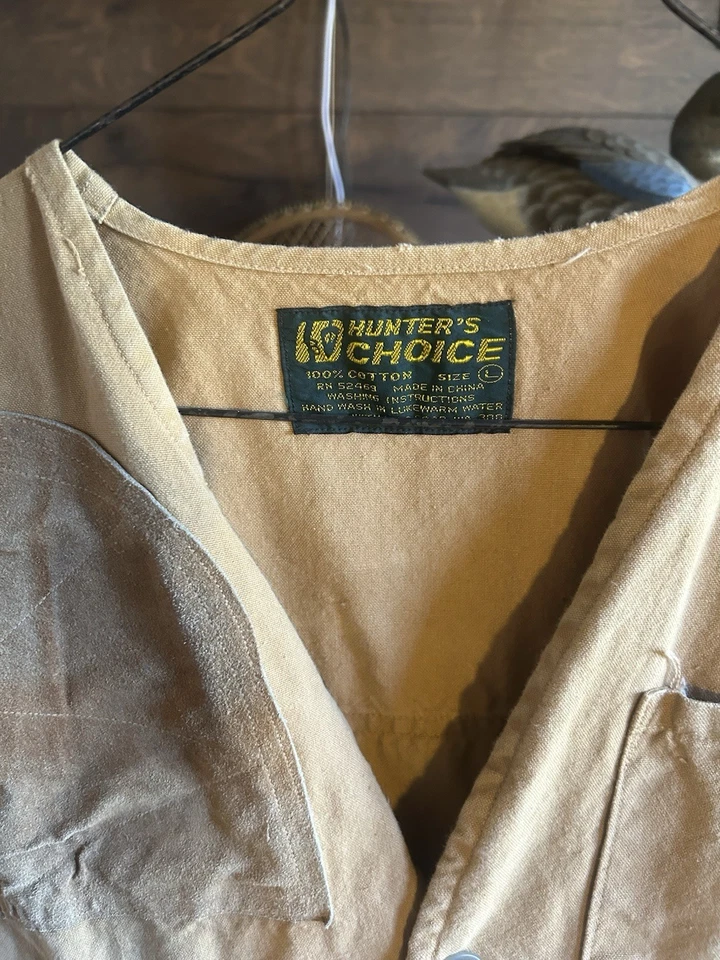 Vintage Hunter’s Choice Men’s L Bird Hunting Vest Button Attached Carry Bag NICE - Image 3 of 4
