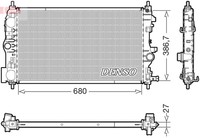 MotorküHler WasserküHler Denso DRM20047 FüR Opel Zafira Tourer P12 Astra Caravan
