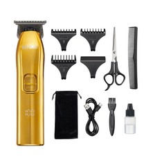 KISS Cordless T-Blade Beard Hair Trimmer, USB Power, 110v-240v, 11 Pcs.