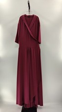 Quince Women Tencel Jersey Midi Wrap Dress Wine XL