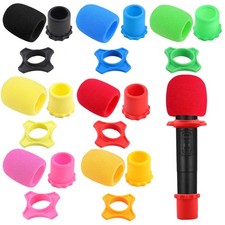 10 Set Handheld Microphone Protection Foam Mic Cover Set, Including 10 PCS Fo...