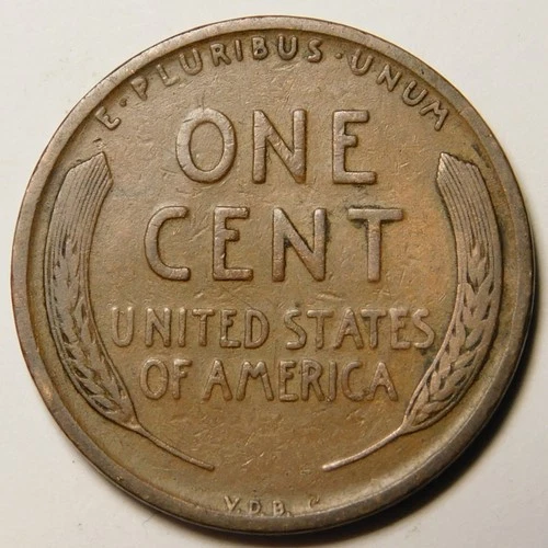 1909 VDB Lincoln Wheat Cent Penny VG - F   "Actual Coin Pictured"