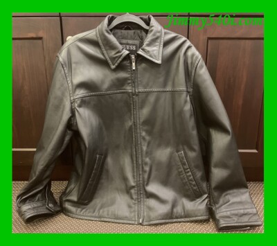 guess genuine leather jacket