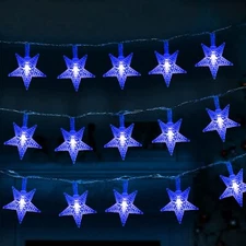 christmas Twinkle Star 100 LED Star String Plug in Fairy Lights,Waterproof