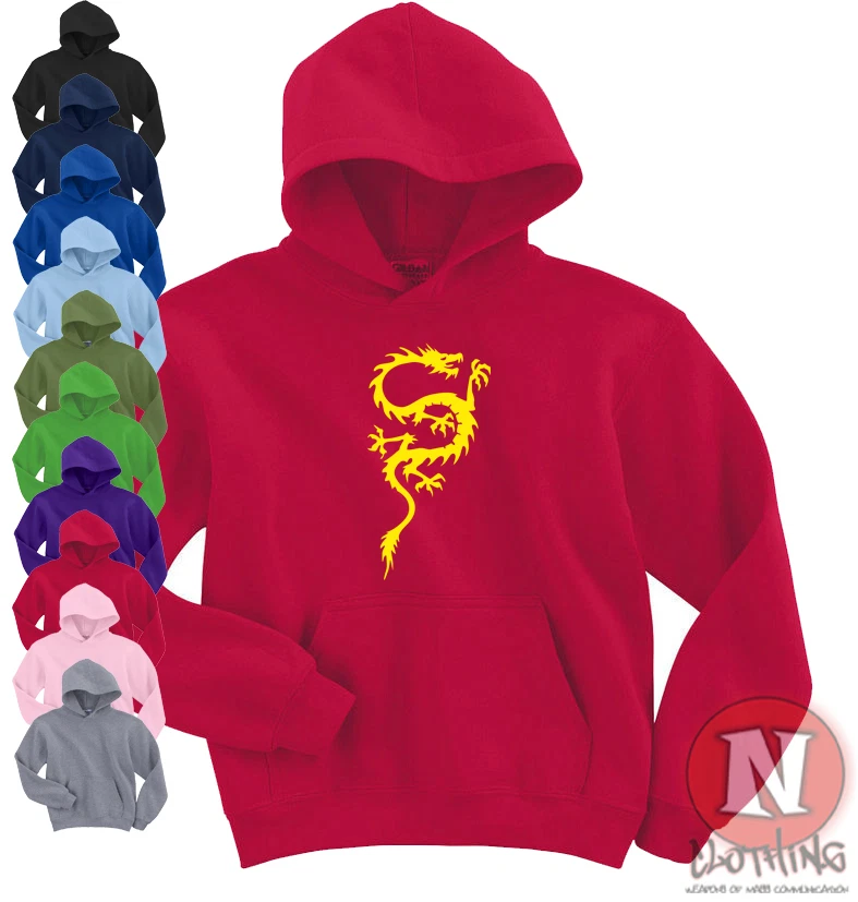 Chinese dragon Hoodie martial arts kungfu karate Asian hooded top