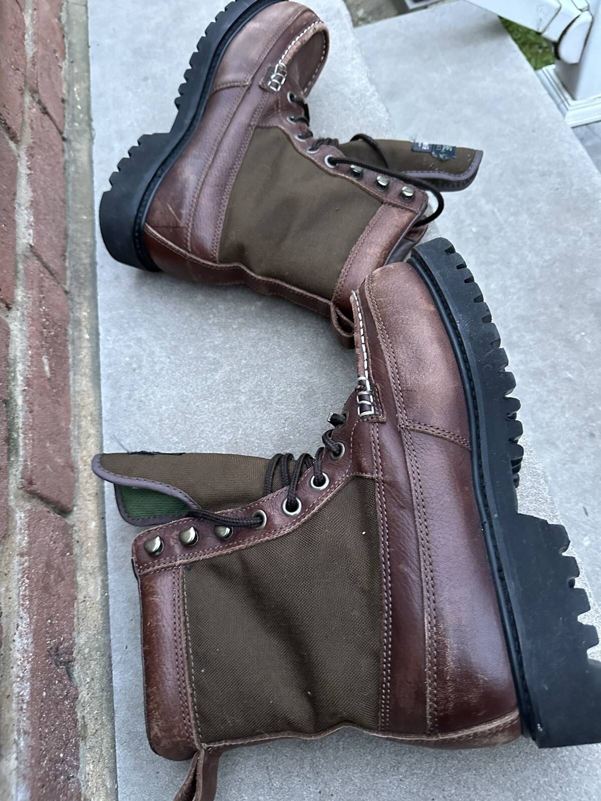 Vintage Wolverine Gore-Tex Oil-Resistant Leather Hunting Boots Size 8