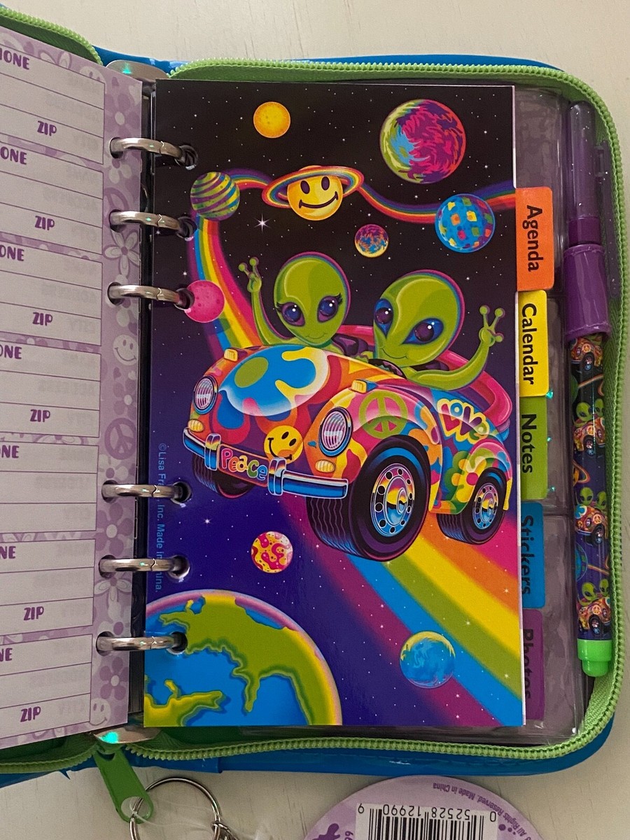 Vintage Lisa Frank Zoomer Zorbit Aliens Prism Purple Planner With