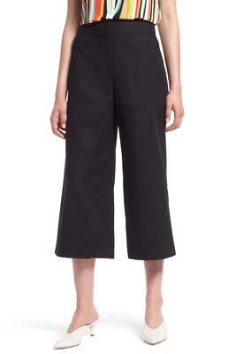 Halogen Crop Wide Leg Black Pants Size 