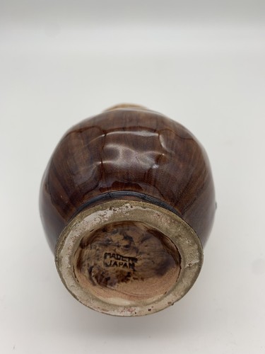 Japanese Banko Red Ware Vase Sculpted - Rare - Picture 3 of 5