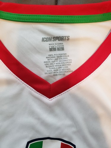 Mexico National Soccer Team Jersey Mens Sz. Large Icon Sports Shirt White Green - Picture 3 of 5