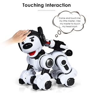 RC Robotic Dog Interactive Puppy Toy Programmable Robot Kid Birthday Gift Black
