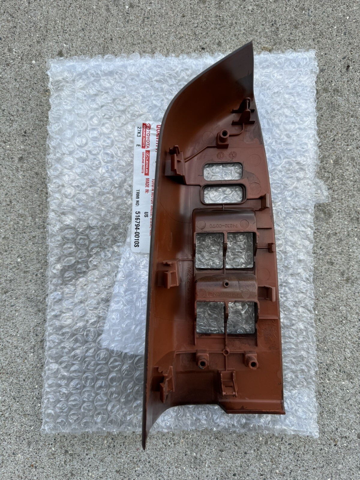 07 - 13 Toyota Tundra Master Power Window Switch Bezel Trim OEM 