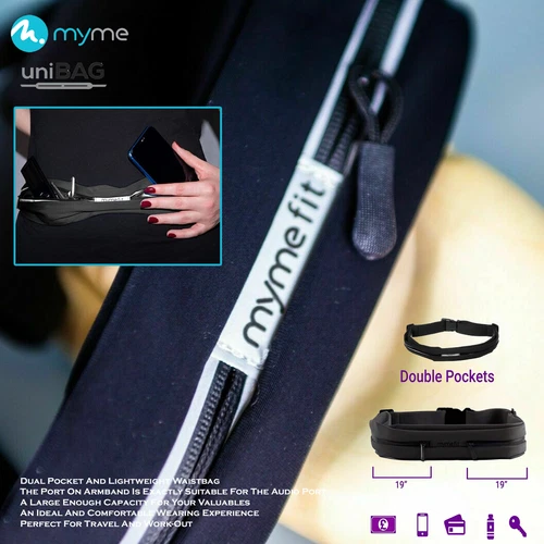 Running Belt Unisex Sports Jogging Phone Keys Mobile Money Bum Bag Waist Travel - Picture 16 of 30