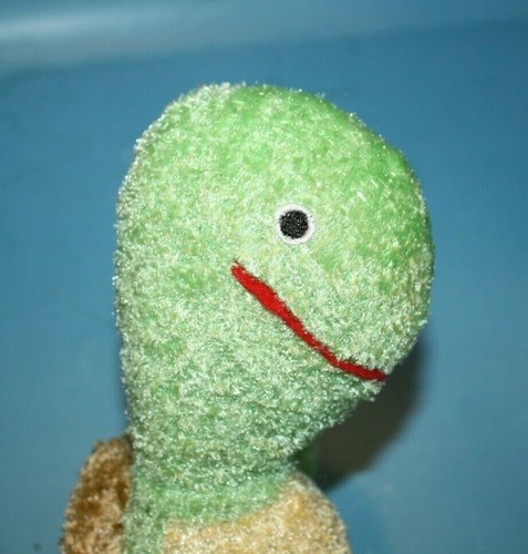 A Mart Green Plush Turtle Thin 10" Stuffed Animal Sewn Eyes Soft Toy Amart 2009 - Picture 3 of 11