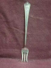 1919 Frank W Smith Sterling ADRIENNE COCKTAIL FORK  5 1/2" 16g  monogram  R