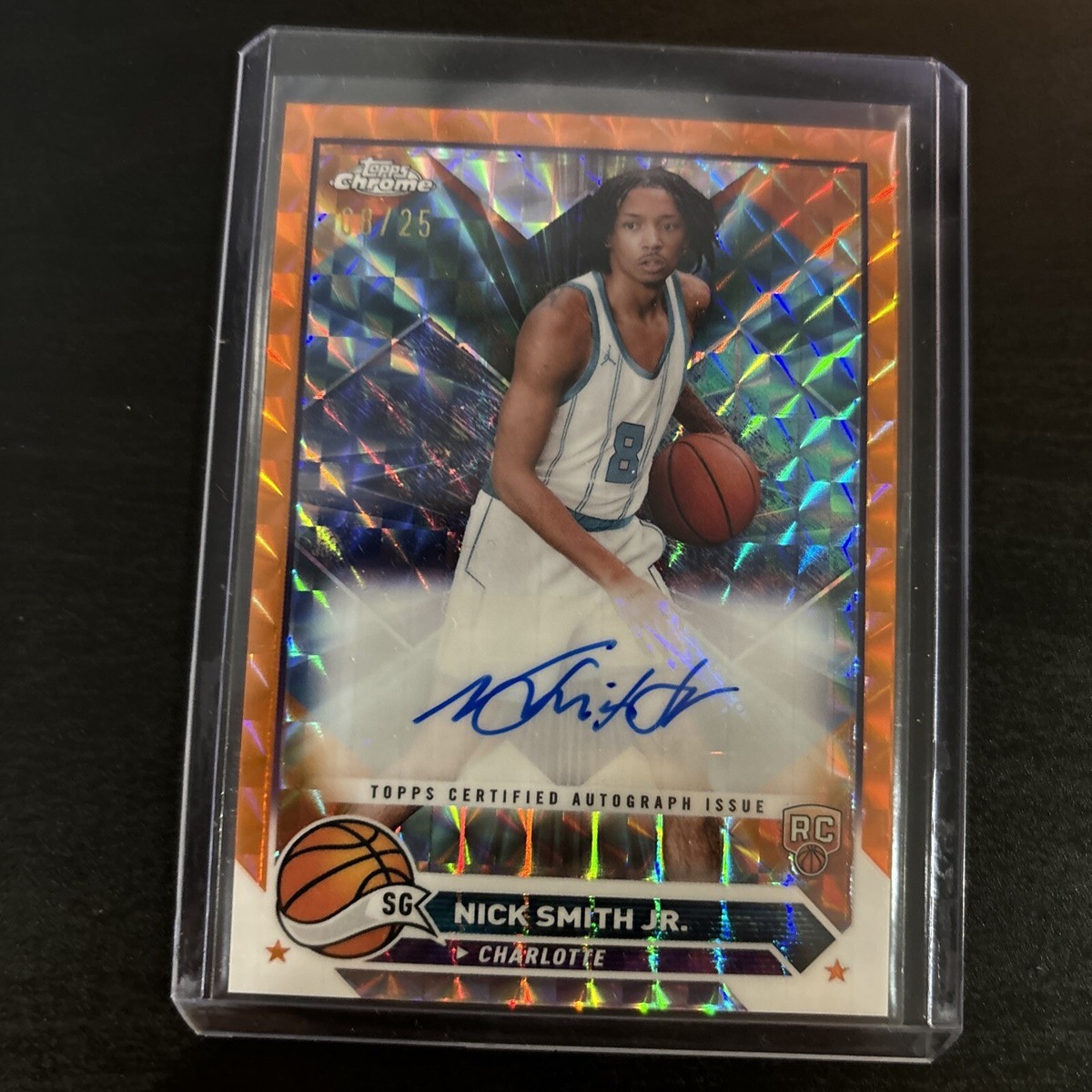 スポーツ選手 TOPPS rookie autograph 2023-24 Topps Chrome Basketball Nick Smith Jr Orange