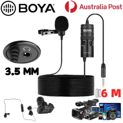 BOYA BY-M1 Lavalier Microphone 3.5mm 6M Mic For iphone Camera Vlog Live Stream
