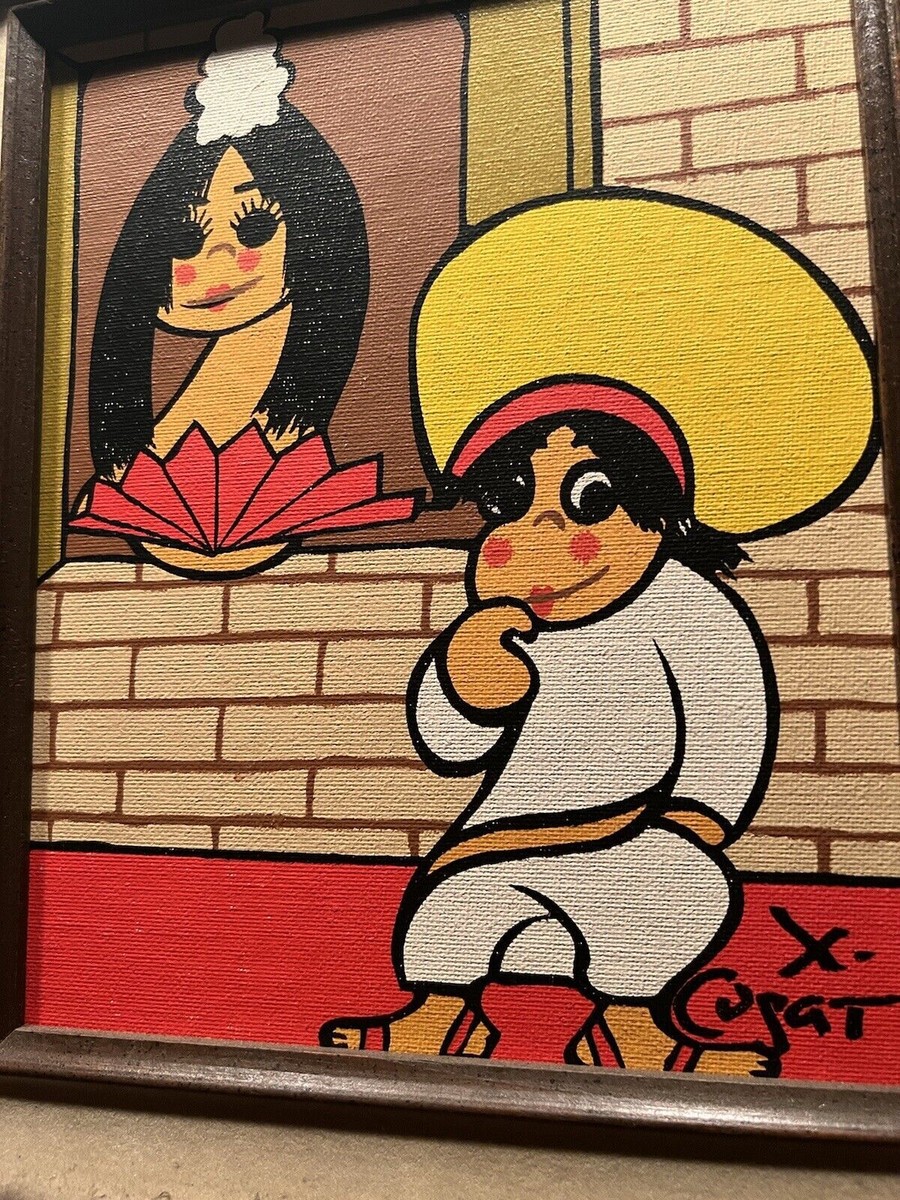 Xavier Cugat Original Screened Oil Lovers Leap 8x10 Hecho En