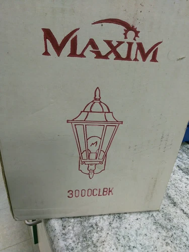 Maxim Lighting 3000CLBK Black Outdoor Wall Sconce 1 LIGHT, 14" HIGH(#47 - Picture 7 of 7