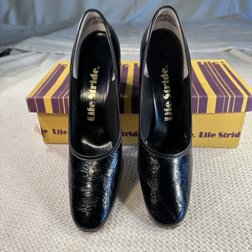 SCARPE DÉCOLLETÉ DONNA VINTAGE LIFE STRIDE TAGLIA 8,5 NERE CON TACCO - Foto 3 di 11
