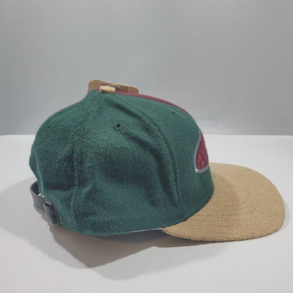 Gorra universitaria Alabama Crimson Tide con tirantes para hombre verde roja vintage Foto 3 de 4