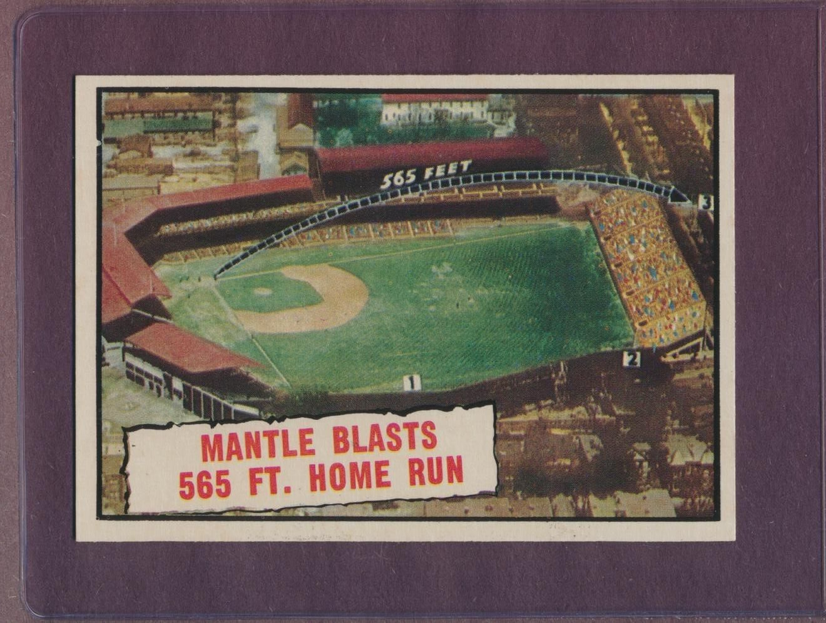 1961 Topps Mickey Mantle 565 ft Home Run #406 HOF Yankees NM-MT