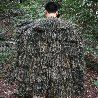 Costume Ghillie Adulte 3D - Camouflage Feuillage Bionique - Armée Jungle Forêt - Neuf