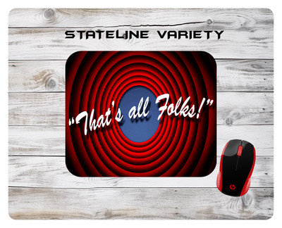 THAT'S ALL FOLKS CLASSIC CARTOON CUSTOM RUBBER MOUSE PAD, MOUSEPAD, GIFT