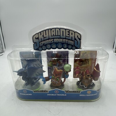 SKYLANDERS SPYRO'S ADVENTURE 3 PACK WHIRLWIND DOUBLE TROUBLE DRILL SERGEANT