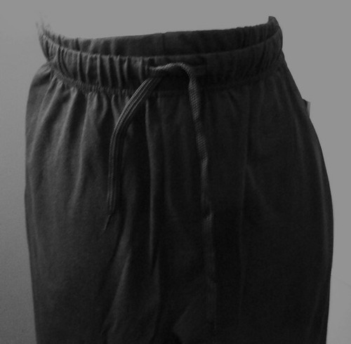 MENS EMBASSY CLOTHING CO KNITTED JERSEY SLEEP JOGGERS PAJAMA PANTS BLACK LARGE - Picture 2 of 4
