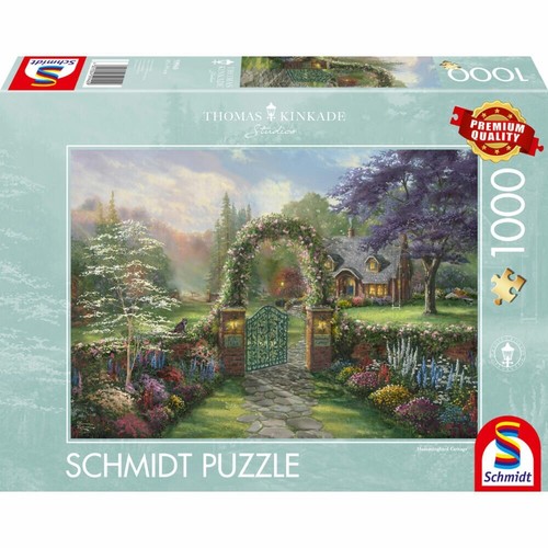 Schmidt Spiele Kolibri Cottage Thomas Kinkade Erwachsene Puzzle 1000 Teile - Bild 1 von 4