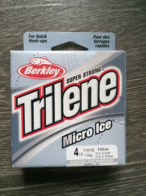 MADE IN USA SPOOL OF BERKLEY TRILENE MICRO ICE 4LB 110YDS FISHING LINE MADE IN USA SPOOL OF BERKLEY TRILENE MICRO ICE 4LB 110YDS FISHING LINE