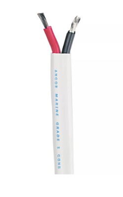 Ancor Standard Duplex Cable - Flat 14/2 AWG - 2 x 2mm² Red/Black - 100'