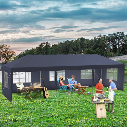 Pavillon 3x9m Partyzelt Wasserdicht Festzelt Bierzelt Anthrazit Garten Eventzelt - Bild 2 von 13