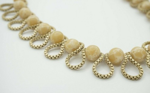 Lucky Brand Yellow Stone Fringe Bohemian Necklace~Gold~ - Picture 7 of 8