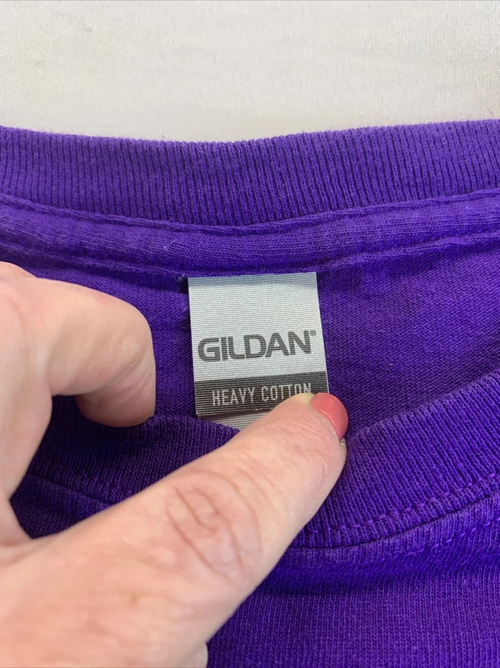 Gildan Youth Heavy Cotton Preshrunk Long Sleeve Med. Lazy 5 Ranch Purple EUC!!! - Image 3 of 4