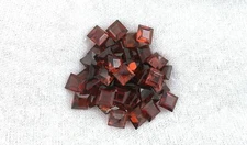 TWO 4mm Square Natural Bright Red Garnet Gem Stone Gemstone EBS4379